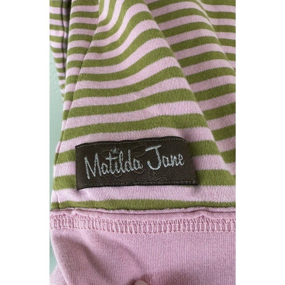 Matilda Jane Girls Cardigan Sweater Button Down Size 12 Striped Pima Cotton - Picture 5 of 6